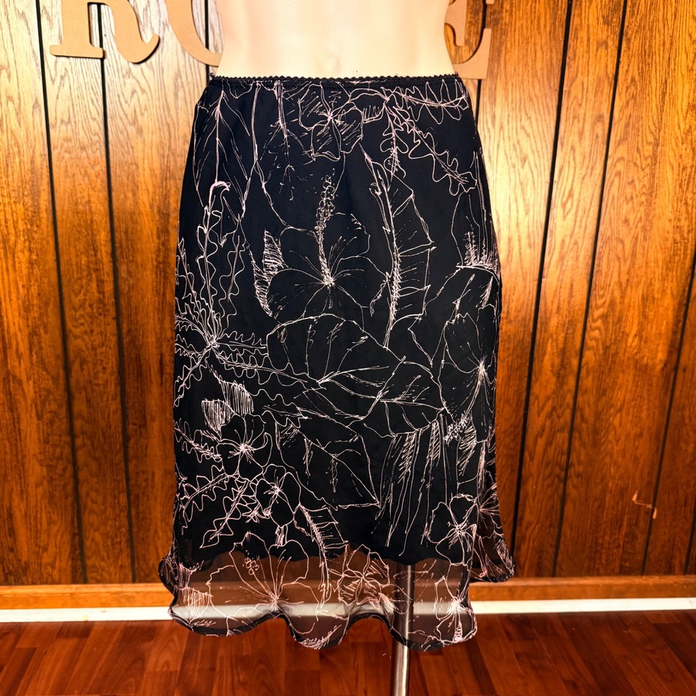 Black Whimsigoth Fairycore Midi Skirt Connected Women S Floral Y2K Dark Feminine